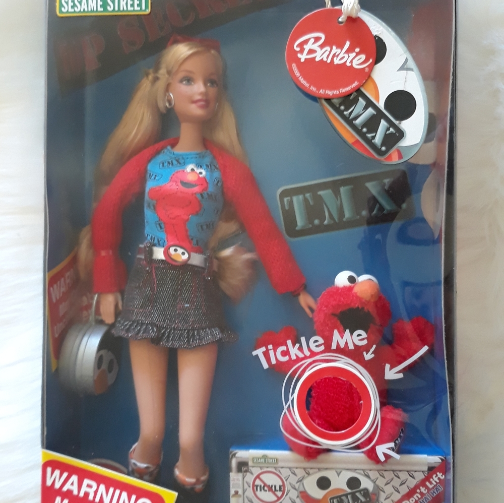 NWT  Rare Sesame Street Barbie Doll & Elmo